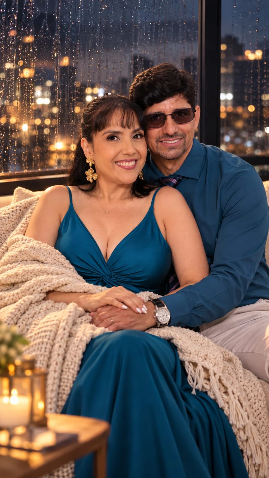 Elizabeth y Edwin abrazados